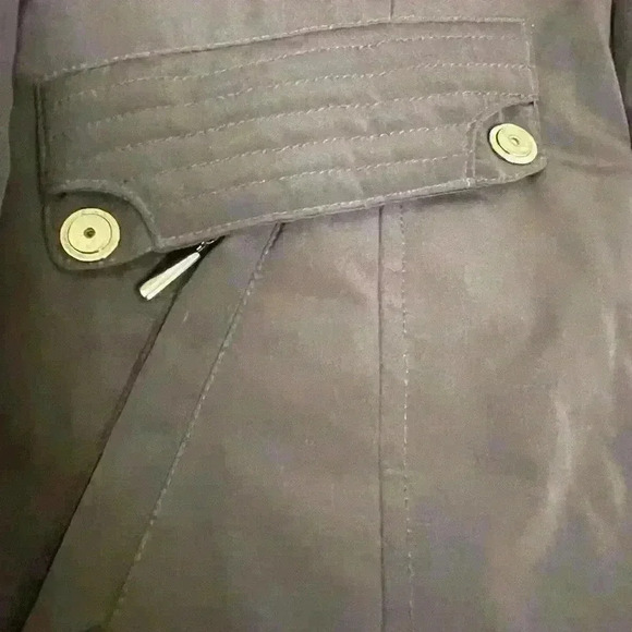 Gallery Faux Fur Zipper Button Down Winter Coat in Black size 10 - Picture 5 of 8